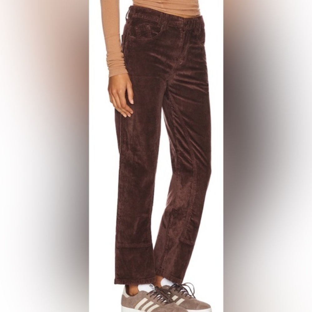 NWT We The Free Risk Taker Cord Straight Leg in Chocolate Truffle Sz 28
